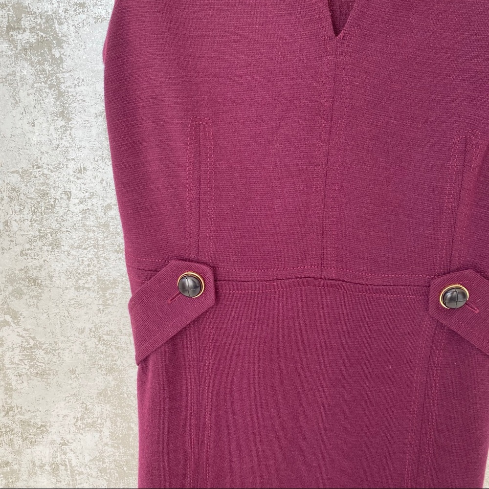 Tory Burch Plum Declan Sheath Dress - Picture 2 of 6